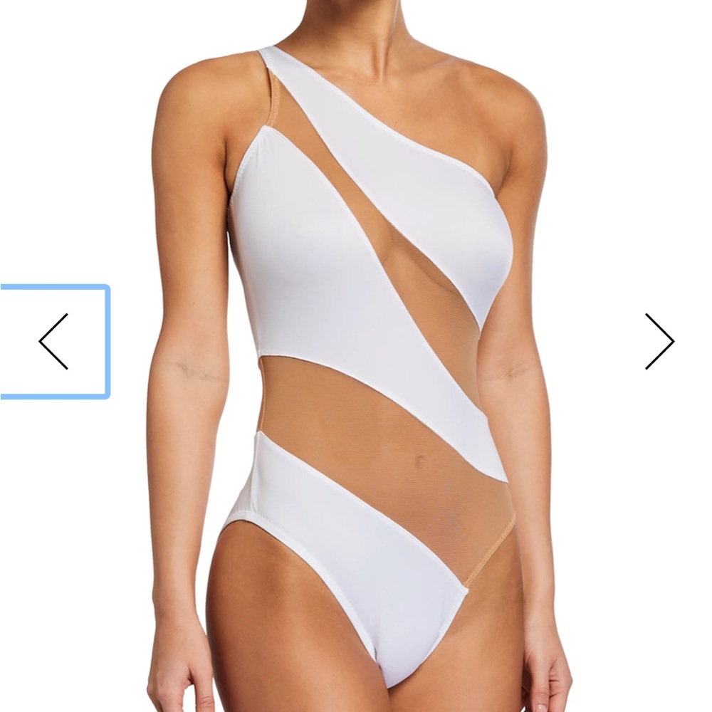 Mio Snake Mesh One-Piece Swimsuit